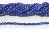 Lapis Lazuli Polished Round strand 6mm 63 beads-beads incl pearls-Beadthemup