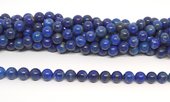 Lapis Lazuli Polished Round strand 8mm 45 beads-beads incl pearls-Beadthemup