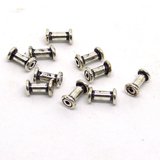 Silver plate Copper bead tube 8mm 10 pack-findings-Beadthemup