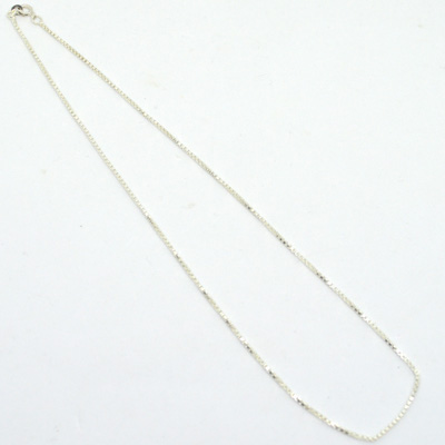 Sterling Silver 1.5mm Box Chain 46cm 1 pack