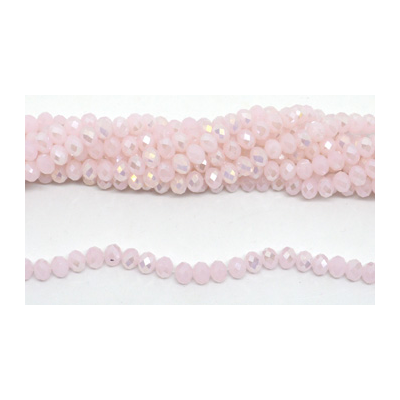 Chinese Crystal pale pink AB 8x6mm strand 67 beads