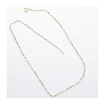 Sterling Silver 3mm cable chain 46cm 1 pack