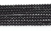 Black Spinel Faceted Round 4mm strand 98 beads-beads incl pearls-Beadthemup