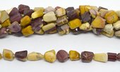 Mookaite Faceted Nugget approx. 10-14mm beads Strand 25 beads-beads incl pearls-Beadthemup