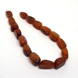 Carnelian Polished Nugget approx. 25mm 15 beads per strand-beads incl pearls-Beadthemup