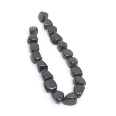 Dark Jasper Polished Nugget approx.20mm 18 beads per strand