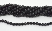 Black Tourmaline polished Round 8mm str 47 beads-beads incl pearls-Beadthemup