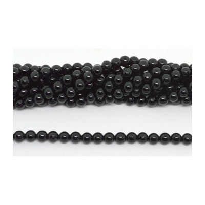 Black Obsidian Polished Round 6mm strand 63 beads