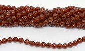 Carnelian A Polished Round 8mm strand 47 beads-beads incl pearls-Beadthemup