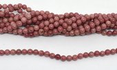 Rhodonite Polished Round 6mm strand approx. 59 beads-beads incl pearls-Beadthemup