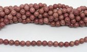 Rhodonite Polished Round 10mm strand 37 beads-beads incl pearls-Beadthemup
