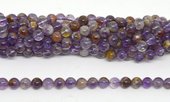 Super 7 (Auralite) Polished Round 8mm strand 47 beads-beads incl pearls-Beadthemup