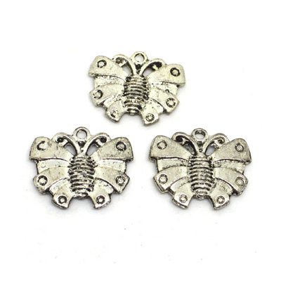 Base Metal Butterfly Charm 30mm 3 pack