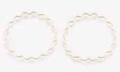 Brass Linking Rings 18K Gold Plated 24.5x1mm 4 pack-findings-Beadthemup