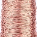 ROSE Gold plated copper wire 0.6 2m length-findings-Beadthemup