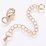 Gold plate 10mm lobster clasp & 6.5cm extenstion chain 5 SETS