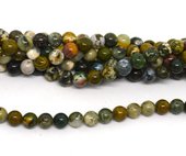 Ocean Jasper polished Round 8mm strand 52 beads-beads incl pearls-Beadthemup