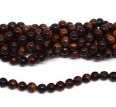 red tiger eye AB+ polished round 10mm strand 38 beads-beads incl pearls-Beadthemup