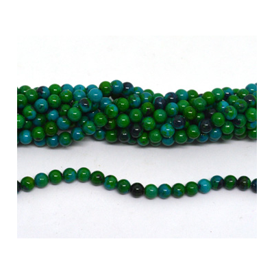 Synthetic Azurite polished round 6mm strand 65 beads