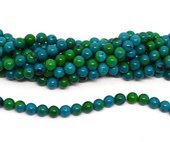 Synthetic Azurite polished round 8mm strand 48 beads-beads incl pearls-Beadthemup