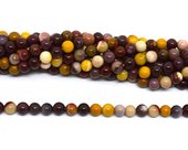 Mookaite polished round 6mm strand 64 beads-beads incl pearls-Beadthemup