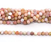 Pink Opal Polished round 8mm strand 52 beads-beads incl pearls-Beadthemup