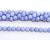 Blue Lace Agate polished round 10mm strand 39 beads-beads incl pearls-Beadthemup