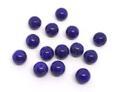 Natural Lapis polished round 16mm bead each-beads incl pearls-Beadthemup