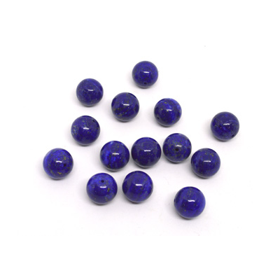 Natural Lapis polished round 16mm bead each