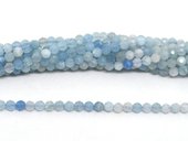 Aquamarine Faceted Round 4mm strand 95 beads-beads incl pearls-Beadthemup