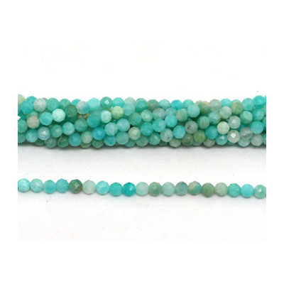 Amazonite Faceted Round 3.4mm strand 124 beads