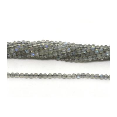 Labradorite Faceted Round 3mm strand 129 beads
