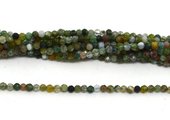 Moss agate Faceted Round 3mm strand 129 beads-beads incl pearls-Beadthemup