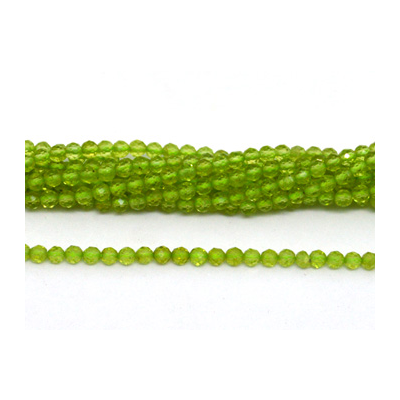 Peridot Faceted Round 3mm strand 129 beads