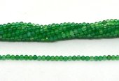 Green Agate  Faceted Round 3mm strand 129 beads-beads incl pearls-Beadthemup