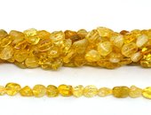 Citrine polished nugget 8x10mm strand approx 28 beads-beads incl pearls-Beadthemup