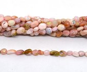 Pink Opal polished nugget 6x8mm strand approx 58 beads-beads incl pearls-Beadthemup