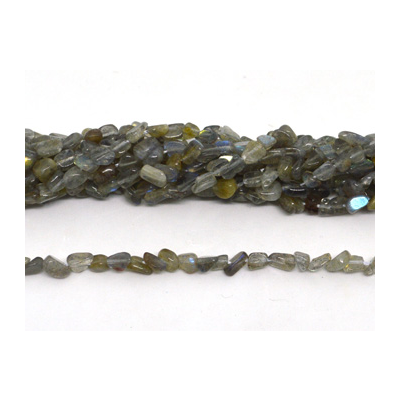 Labradorite polished nugget 6x8mm strand approx 80 beads