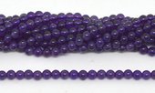 Amethyst Dark polished round 4mm 93 beads per strand-beads incl pearls-Beadthemup