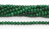 Malachite polished round 4mm 93 beads per strand-beads incl pearls-Beadthemup