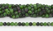 Ruby Zoisite polished round 6mm 63 beads per strand-beads incl pearls-Beadthemup