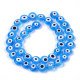 Evil Eye SKY BLUE Glass Lampwork 9.5-10.5mm str 35 beads per strand-beads incl pearls-Beadthemup