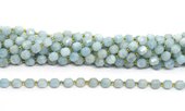 Aquamarine fac.Energy bar cut 8mm str 38 beads-beads incl pearls-Beadthemup