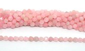 Rose Quartz fac.diamond cut 8mm str 44 beads-beads incl pearls-Beadthemup