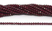 Garnet Fac.Round 4mm strand 97 beads-beads incl pearls-Beadthemup