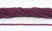 Ruby Heat treated  Fac.Round 3mm strand 129 beads-beads incl pearls-Beadthemup