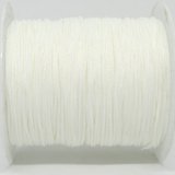 Poly Cord WHITE 1mm 90 meter roll-stringing-Beadthemup