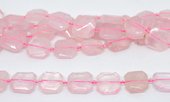 Rose Quartz Fac.flat Square 18x18mm strand 18 beads-beads incl pearls-Beadthemup