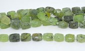 Prehnite Fac.Rectangle 16x12mm strand 21 beads-beads incl pearls-Beadthemup