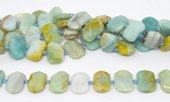 Amazonite Fac.Flat Rectangle 22x16mm strand 20 beads-beads incl pearls-Beadthemup